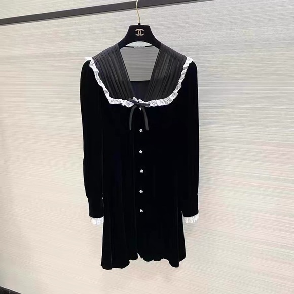 Miu Miu Dresses & Skirts - 🚩steal Authentic miumiu Black and White Lace Detail Dress
